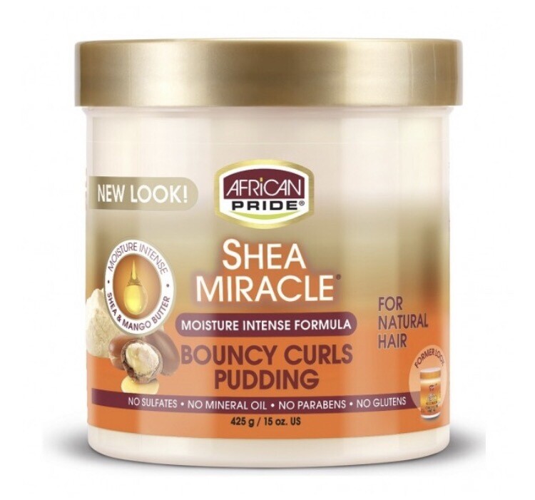 African Pride Shea Miracle Moisture Intense Formula Bouncy Curls Pudding 15oz