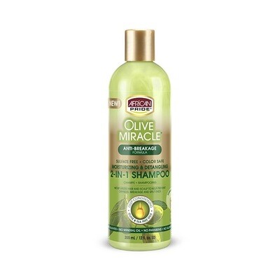 African Pride Olive Miracle 2 in 1 Shampoo &amp; Conditioner 12oz