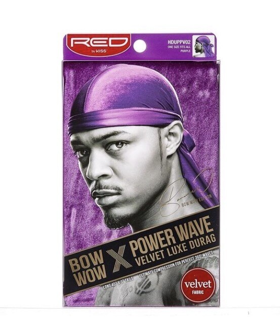 Red by Kiss Bow Wow X Power Wave Velvet Luxe Durag - Purple