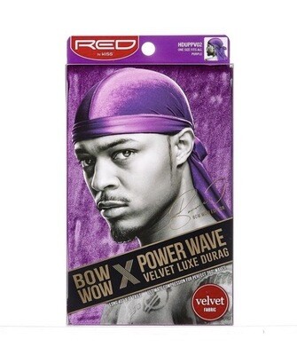 Red by Kiss Bow Wow X Power Wave Velvet Luxe Durag - Purple