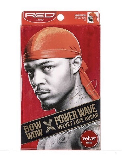 Red by Kiss Bow Wow X Power Wave Velvet Luxe Durag - Red