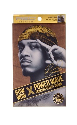 Red by Kiss Bow Wow X Power Wave Crushed Velvet Luxe Durag - Gold
