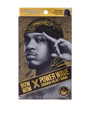 Red by Kiss Bow Wow X Power Wave Crushed Velvet Luxe Durag - Moss Green