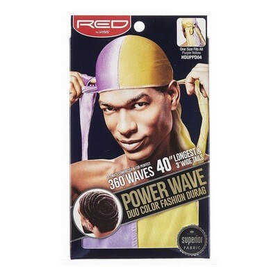 Power Wave Duo Color Fashion Durag - Purple Yellow