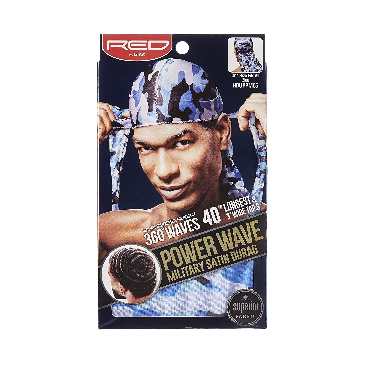 Power Wave Military Satin Durag - Blue
