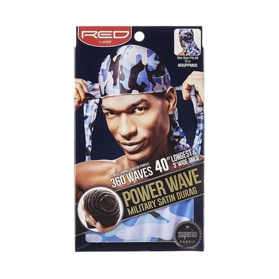 Power Wave Military Satin Durag - Blue