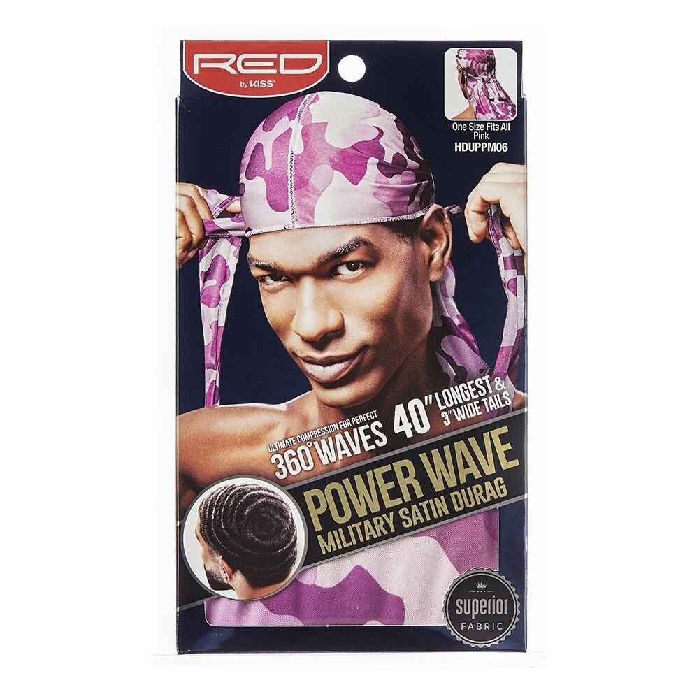 Power Wave Military Satin Durag - Pink