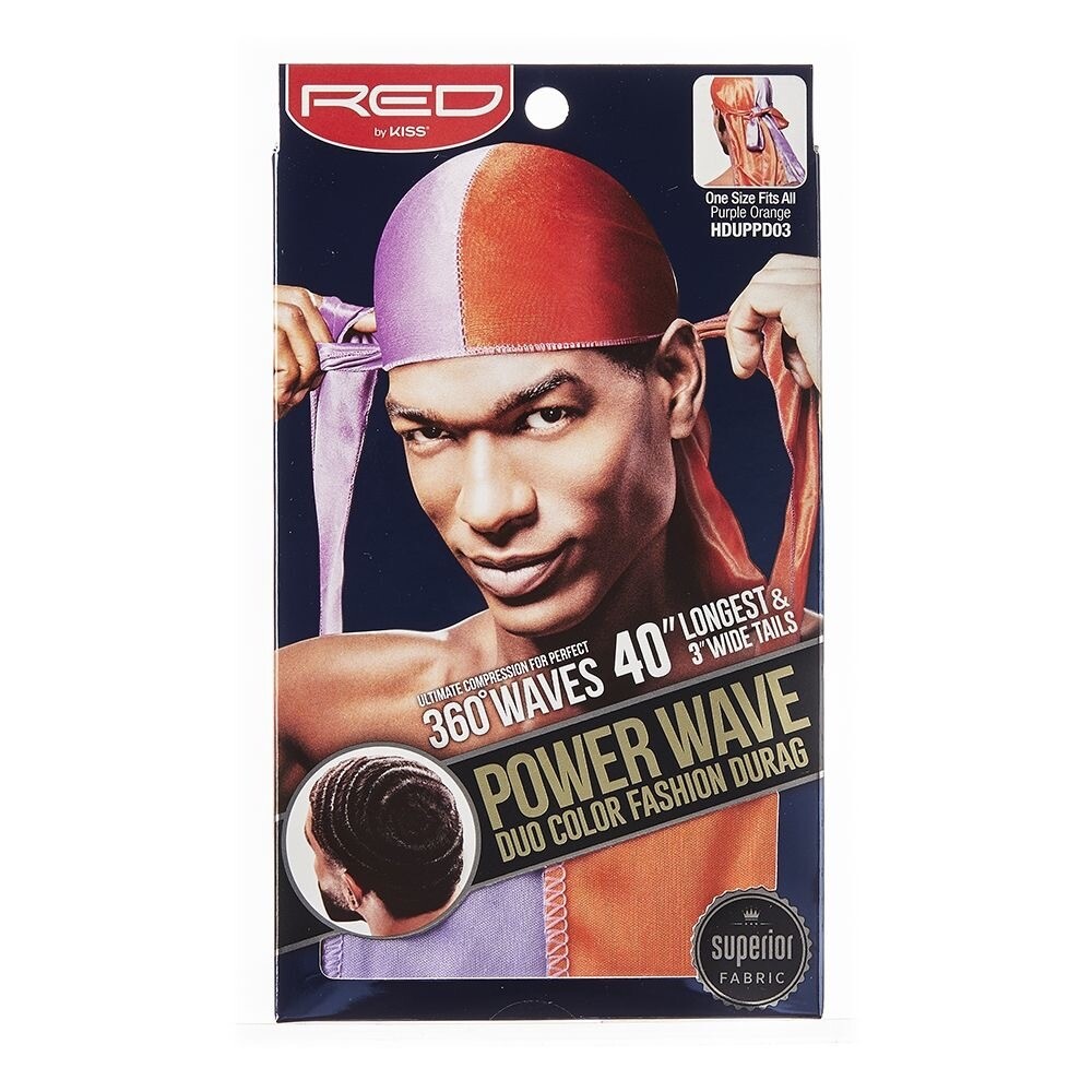 Power Wave Duo Color Fashion Durag - Purple Orange