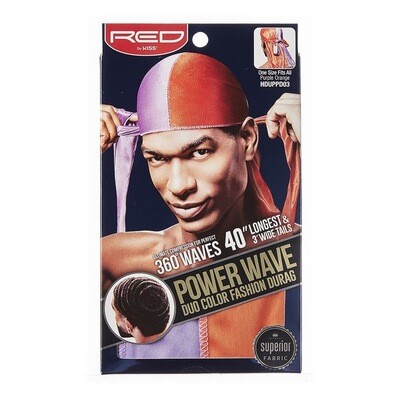 Power Wave Duo Color Fashion Durag - Purple Orange