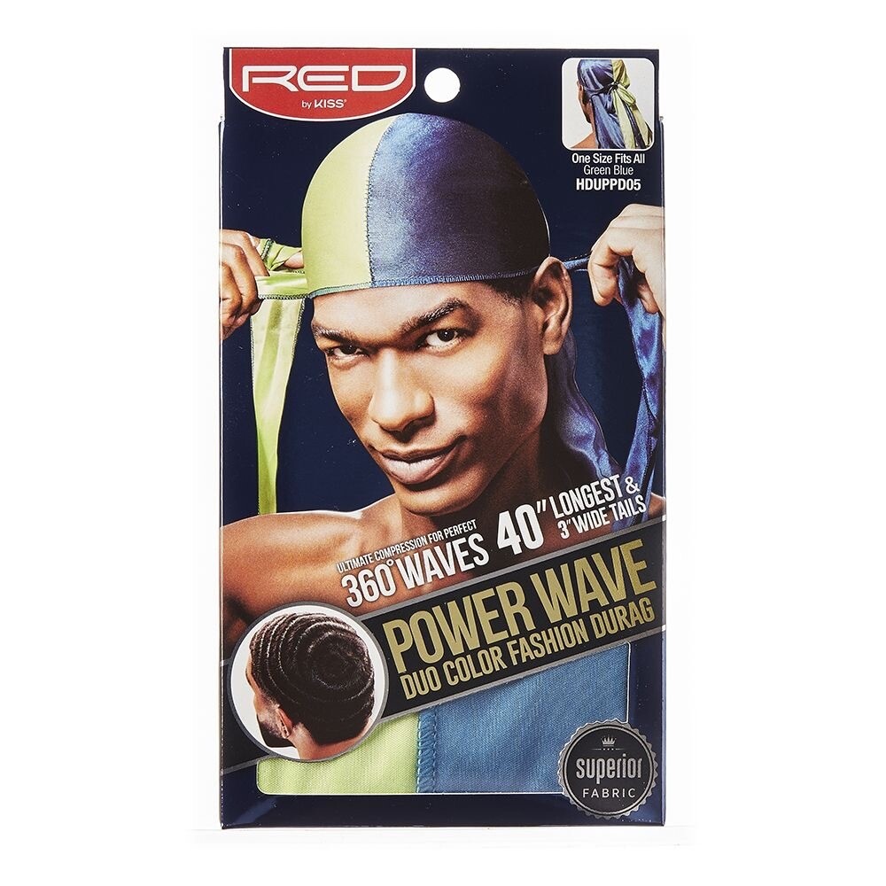 Power Wave Duo Color Fashion Durag -Green Blue