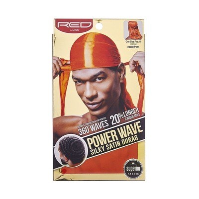 Power Wave Silky Satin Durag - Orange