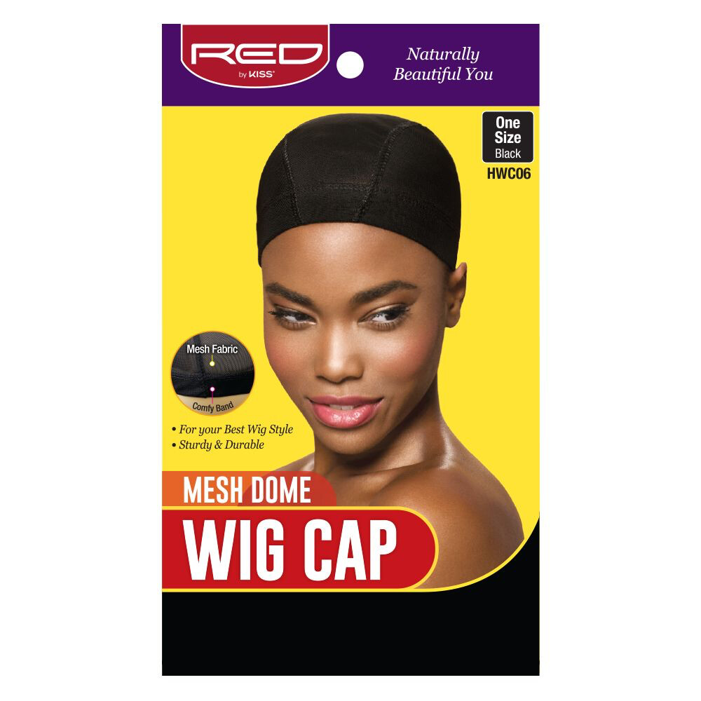 Mesh Dome Wig Cap RED by KISS BLK