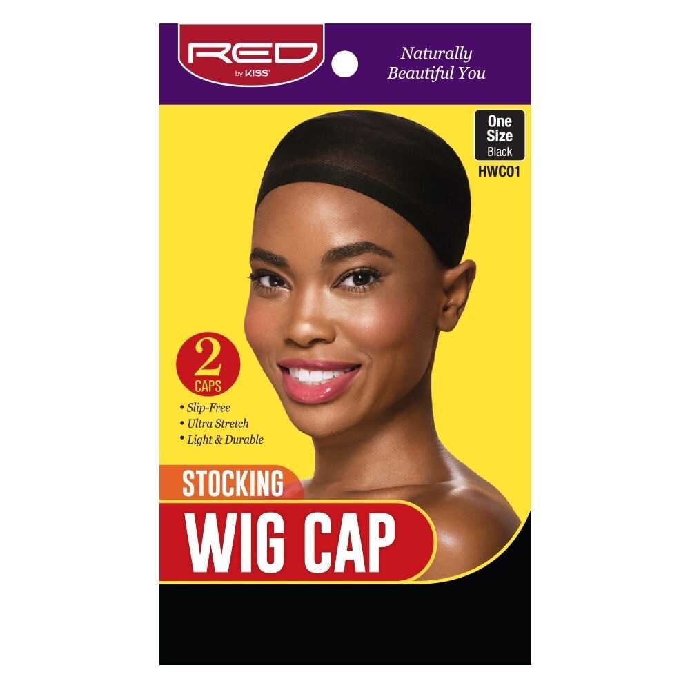 Stocking Wig Cap, Black (2 Caps)