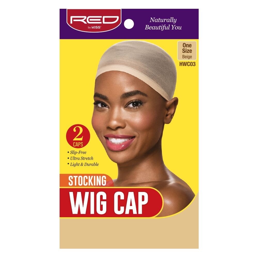Stocking Wig Cap, Beige (2 Caps)
