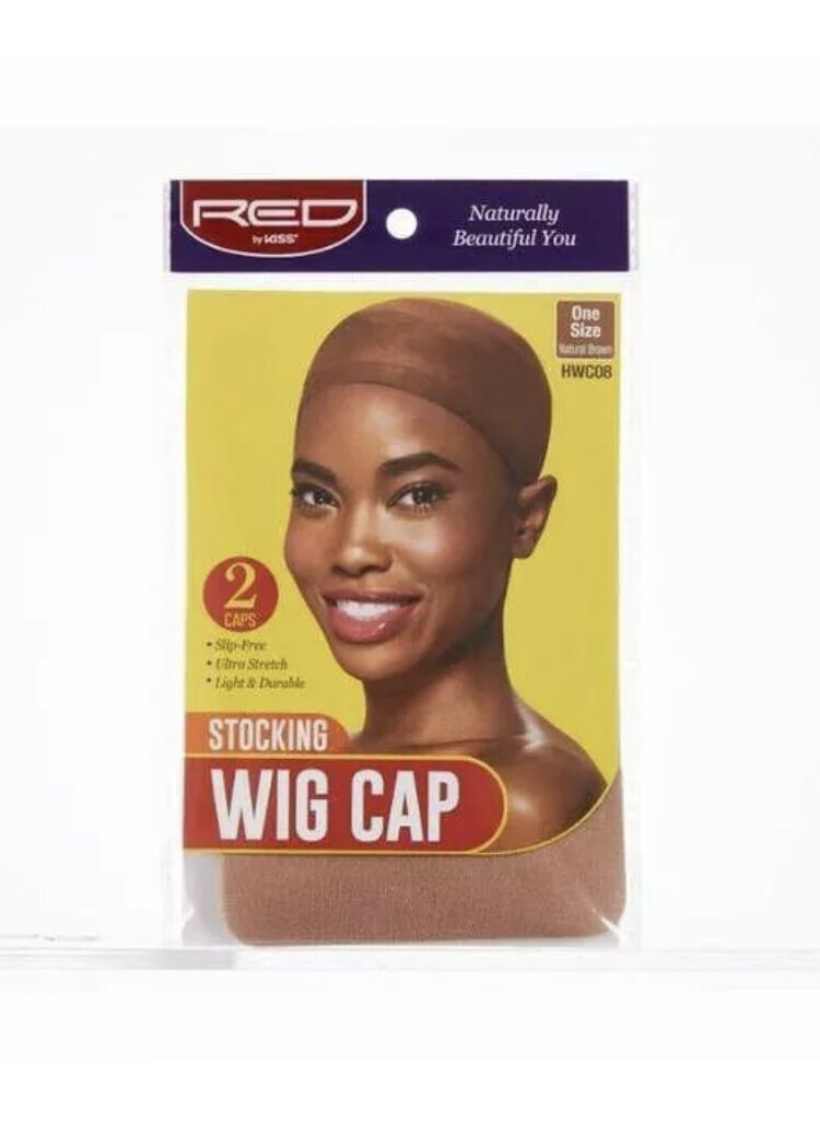 Stocking Wig Cap, Natural Brown (2 Caps)