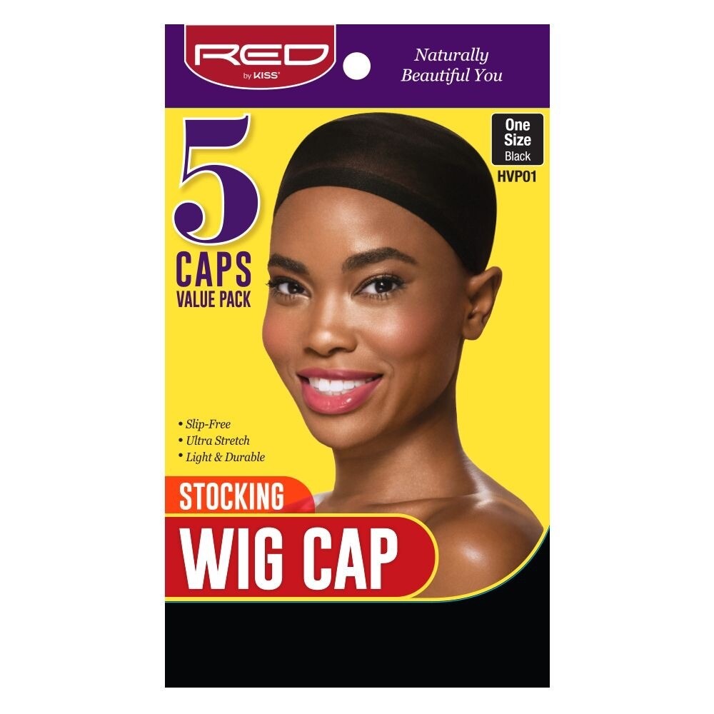 Stocking Wig Caps, Black (5 Caps)