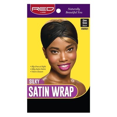 Silky Satin Wrap, Black