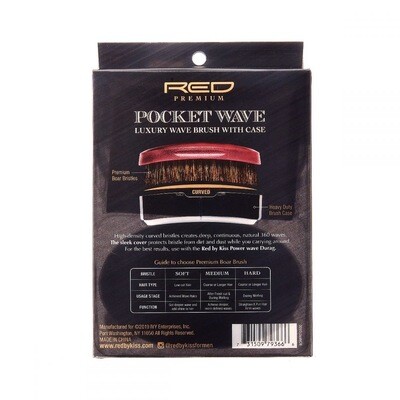 Premium Pocket Wave Brush With Case - Soft