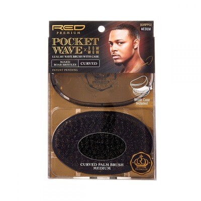 Premium Pocket Wave Brush With Case - Soft 00739
