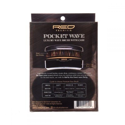 Premium Pocket Wave Brush With Case - Soft 00739
