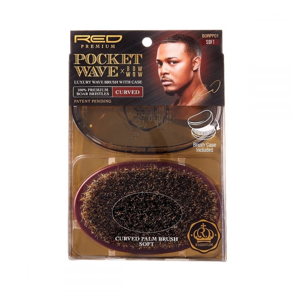 Premium Pocket Wave Brush With Case - Soft