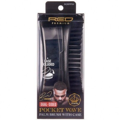Premium Dual-Sided Pocket Wave Palm Brush With Case