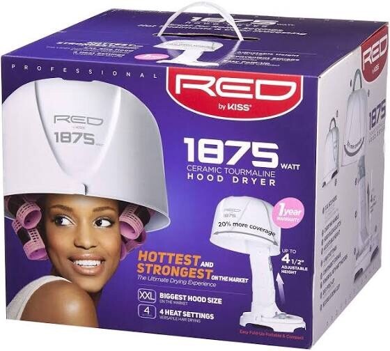 Kiss Red Pro 1875w Ceramic Tourmaline Hood Dryer Original
