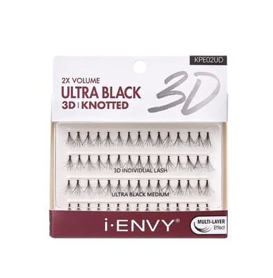Kiss i-Envy Knotted Ultra Black 3D Individual Lash - Medium