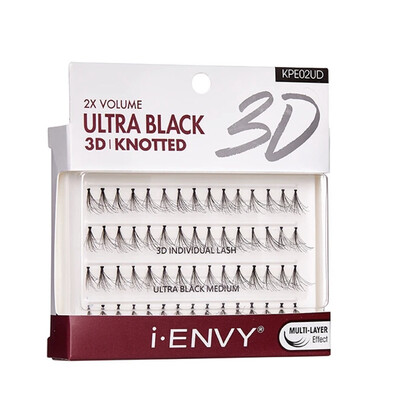 Kiss i-Envy Knotted Ultra Black 3D Individual Lash - Medium