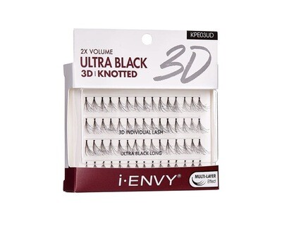 Kiss i-Envy Knotted Ultra Black 3D Individual Lash - Long