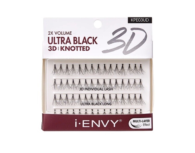 Kiss i-Envy Knotted Ultra Black 3D Individual Lash - Long