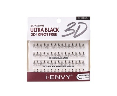 Kiss i-Envy Knot-Free Ultra Black 3D Individual Lash – Medium