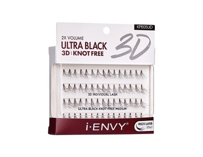 Kiss i-Envy Knot-Free Ultra Black 3D Individual Lash – Medium
