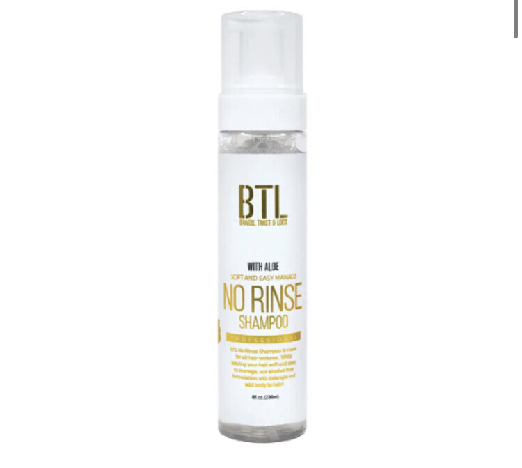 BTL NO RINSE SHAMPOO WITH ALOE 8oz