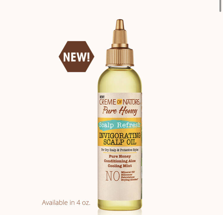 Creme Of Nature Pure Honey Scalp Refresh INVIGORATED SCALP OIL 4oz