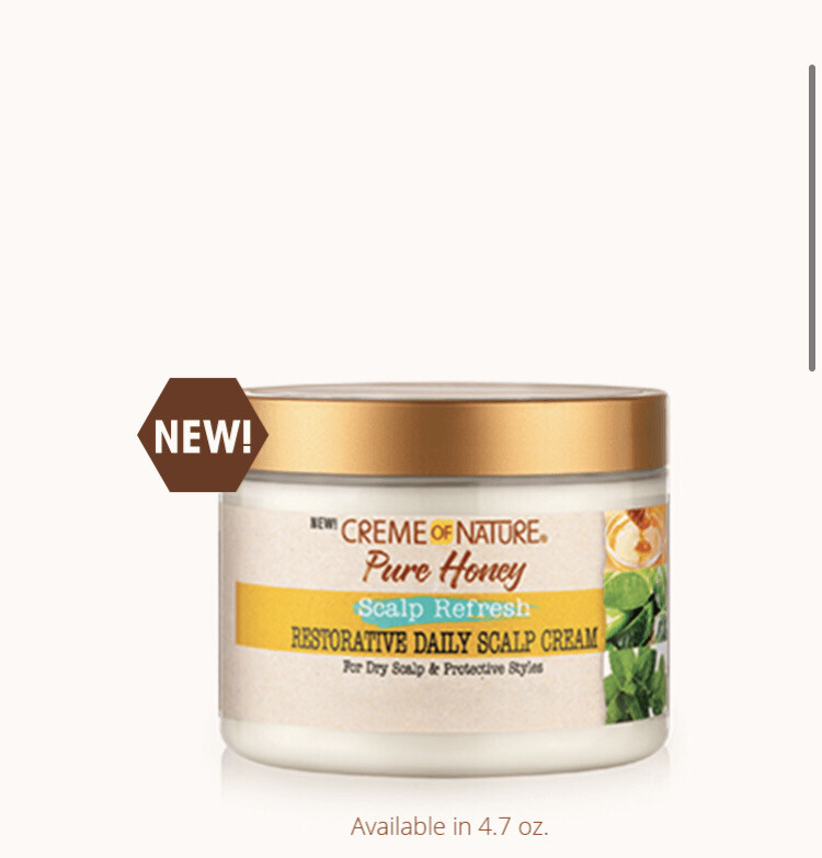 Creme Of Nature Pure Honey Scalp Refresh RESTORATIVE DAILY SCALP CREAM 4.7oz