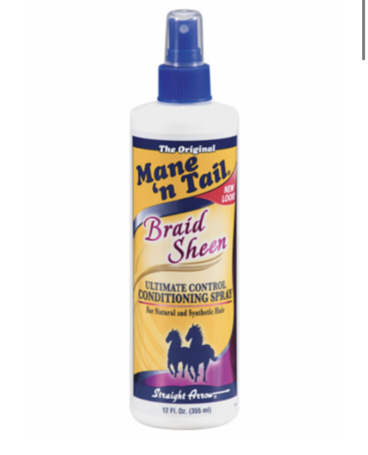 Mane &#39;N Tail Braid Sheen Conditioning Spray Ultimate Control 12oz