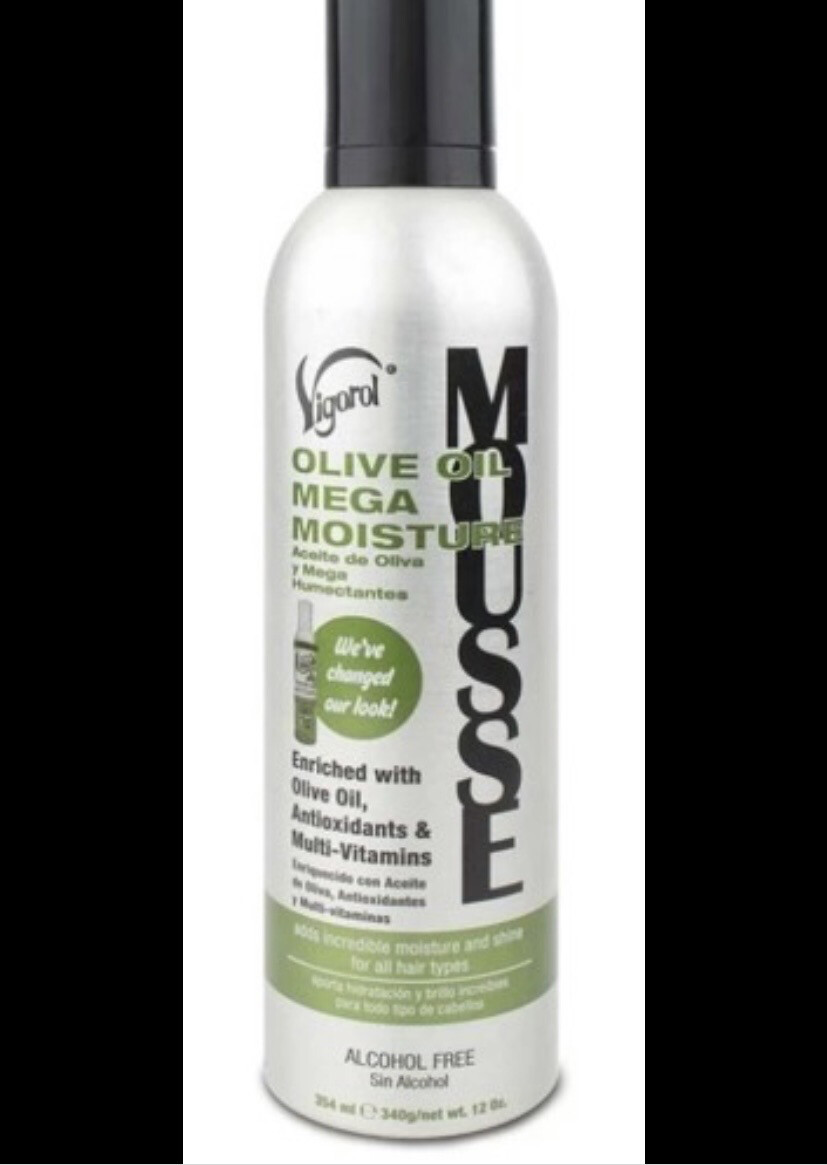 Vigorol Mousse Olive Oil Mega Moisture (12 Oz.)