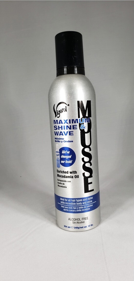 Vigoral Mousse Maximum Shine &amp; Wave (12 Oz.)