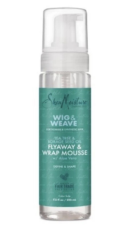 Shea Moisture Wig And Weave Fly Away And Wrap Mousse (7.5oz)