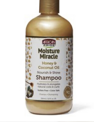 African Pride Moisture Miracle Honey And Coconut Oil Shampoo (12oz)