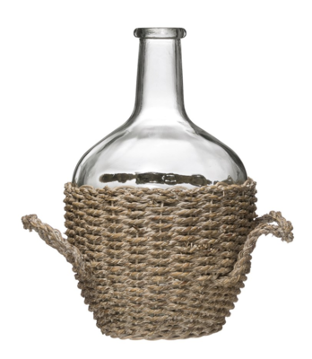 Jug in Woven Basket 