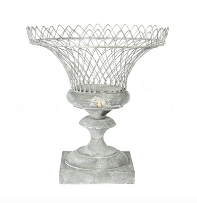 Gray Wire Metal Urn