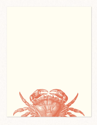 Crab Note Cards 10 set