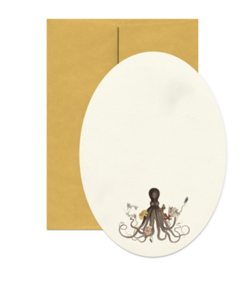 Oval Octopus Card