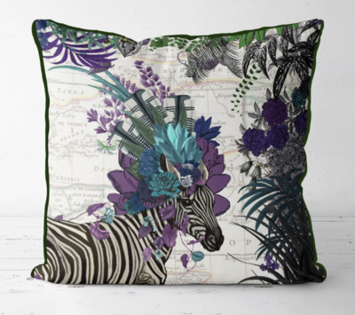 Zebra Headdress Pillow