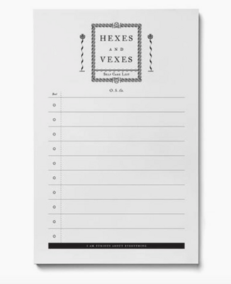 Witch List Note pad