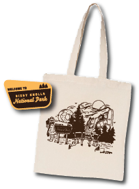 Official Bixby Knolls National Park Tote Bag and Sticker Combo