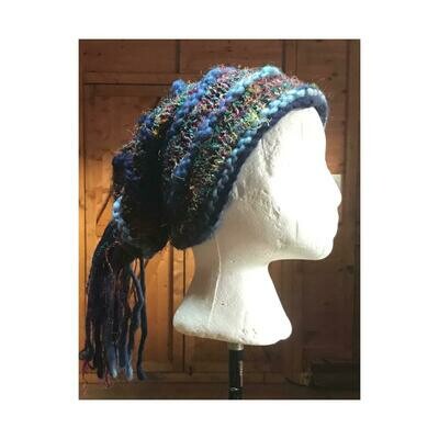 Awesome Hat - 100% Recycled Silk - Blue Multi