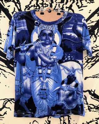 Krishna Deity Print T Shirt ( Chest 38
